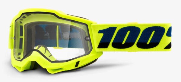 Gogle 100% STRATA 2 JUNIOR FLUO YELLOW(Szyba Prze