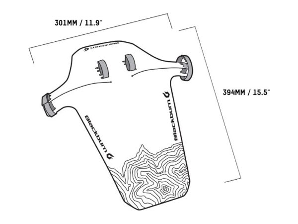 Błotniki BLACKBURN BARRIER XL MUDGUARD czarny