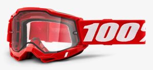 Gogle 100% ACCURI 2 ENDURO MOTO RED (Szyba Przezro
