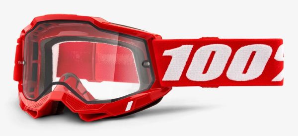 Gogle 100% ACCURI 2 ENDURO MOTO RED (Szyba Przezro