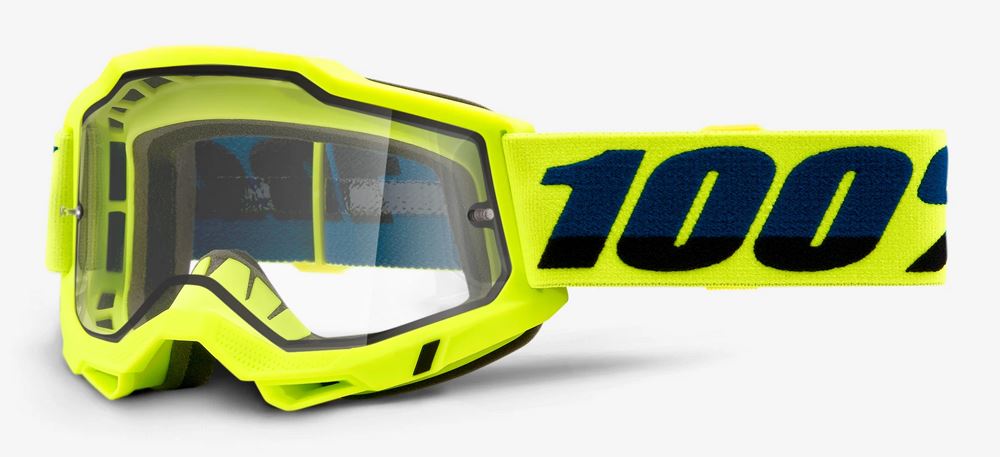 Gogle 100% STRATA 2 JUNIOR FLUO YELLOW(Szyba Prze