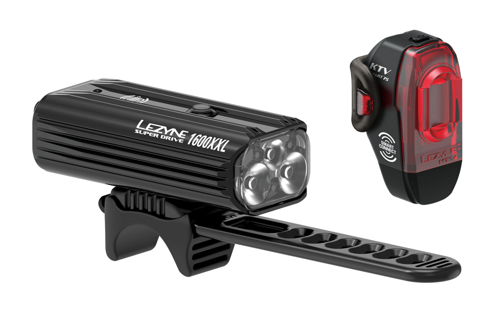 LEZYNE zestaw lamp SUPER DRIVE 1600XXL +KTV PRO SM