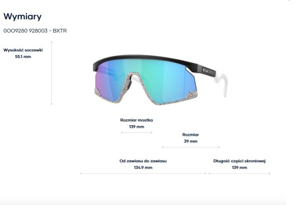 Okulary OAKLEY BXTR MtBlk/Grey Sp w/ Prizm Saph