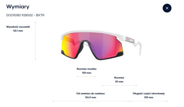 Okulary OAKLEY BXTR MtWht/MtBlk w/ Prizm Road